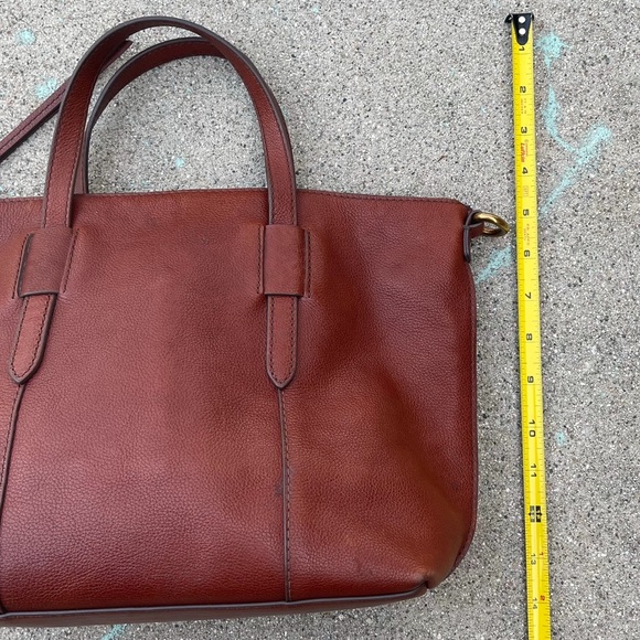 Fossil Skylar Leather Satchel - Brown preloved women’s handbag - Picture 4 of 6